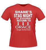 Stag Night T-Shirt 'If found Return to' image