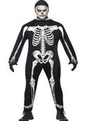 Skeleton Jumpsuit Costume, Black image
