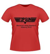 'Top gun' personalised stag night tshirt image
