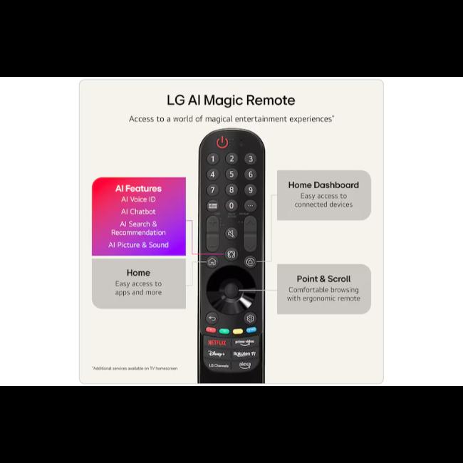 LG 65 Inch OLED evo C6 AI Smart TV - Black | 4K Ultra HD, 165Hz, G-SYNC, FreeSync Premium, Dolby Vision, alpha 11 AI Processor Gen3, webOS