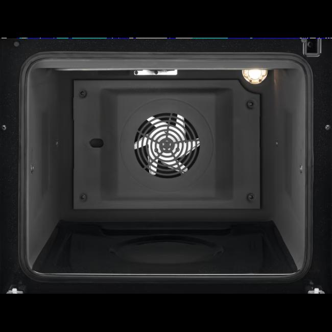 Electrolux 500 Series 60cm Electric Induction Cooker with Double Oven, Stainless Steel, Hob2Hood, Catalytic Cleaning, 77L Main Oven, 39L Second Oven