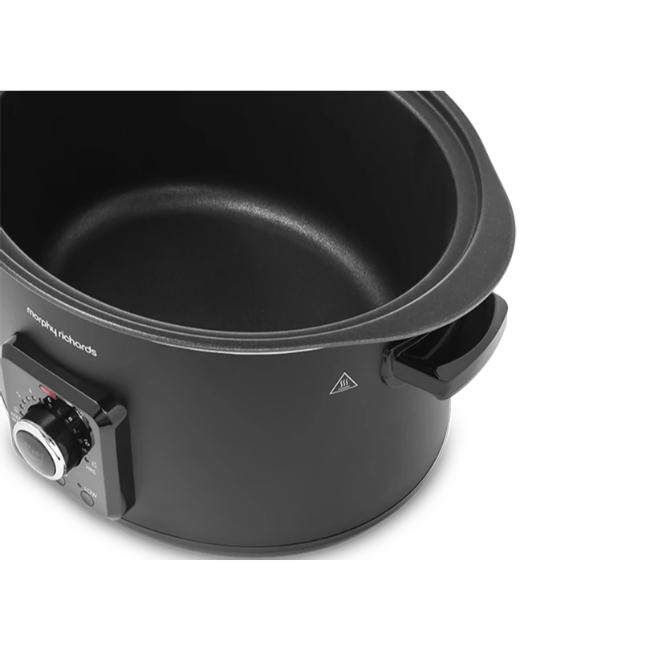 Morphy Richards 6.5L Slow Cooker Black with Dial, Glass Lid