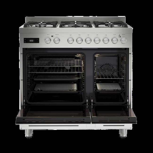 Fisher & Paykel 5 Burner Dual Fuel Freestanding Cooker - Stainless Steel Oven