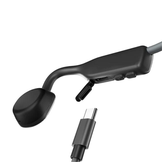 Shokz OpenMove Wireless Bone Conduction Open-Ear Headphones - Grey, 6 Hours Battery