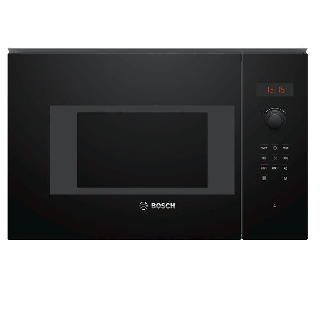 Bosch Serie 4 Built-In Black Microwave Oven with LED Display, Rotary Dial, Touch Controls