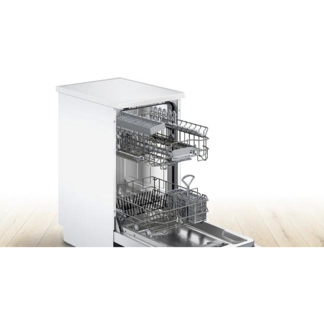 Bosch Series 2 White Slim Dishwasher SPS2IKW01G - 45cm, 9 Place Settings, Auto Programmes, ExtraDry, Home Connect, 48dB, 845x450x600mm