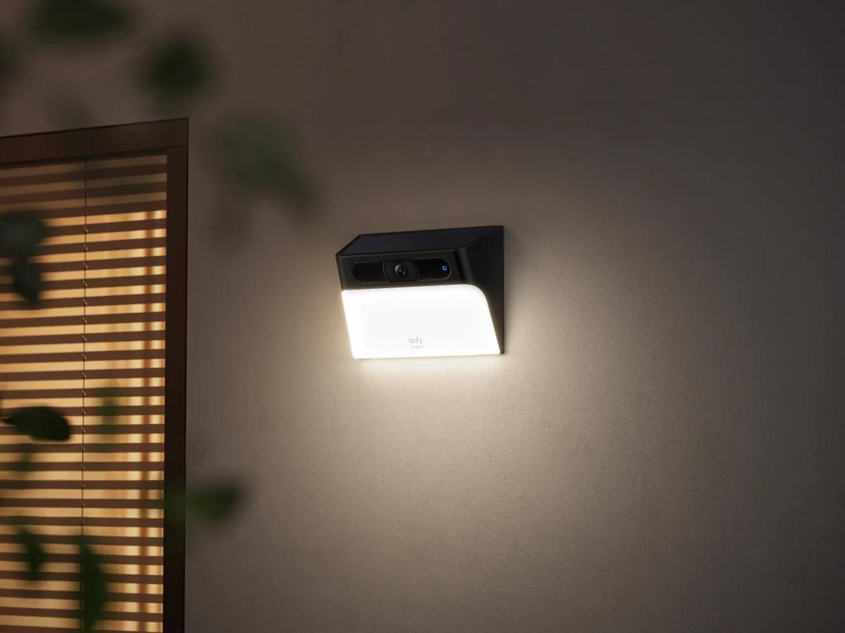 Eufy Solar Powered 2K Wall Light Camera with Solar Panel and Camera