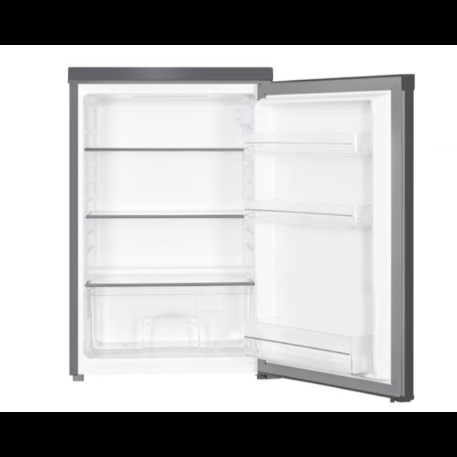Belling 55cm Under Counter Larder Fridge - Black Steel, 127L Capacity, Reversible Door, Glass Shelves, BL130BKIX