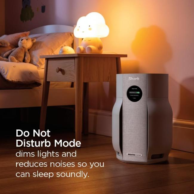 Shark BreatheClear HP162UK Air Purifier Dove White 70m2 Coverage NeverChange6 Filtration 99.98% Particle Capture 3.77kg 2 Year Guarantee