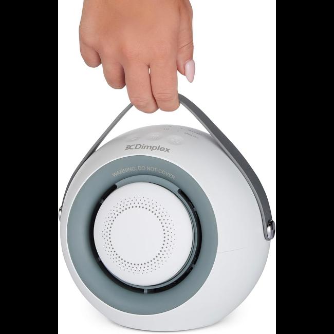 Dimplex DDF390 Fan Heater with Detachable Hand Warmer, PTC Ceramic, 2 Speeds, White, LED Touch Screen, Safety Protection, 19 x 14.6 x 19 cm