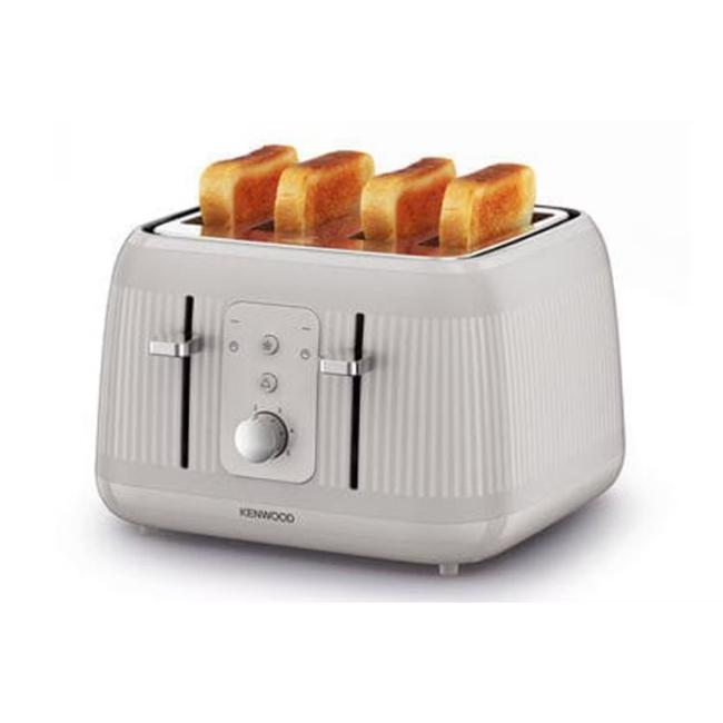 Kenwood Dawn 4 Slice Toaster Oatmeal Cream | 5 Browning Levels, Defrost Setting, Reheat Function, Hi-Rise Bread Lift, Cancel Function, Cord Storage, Removable Crumb Tray