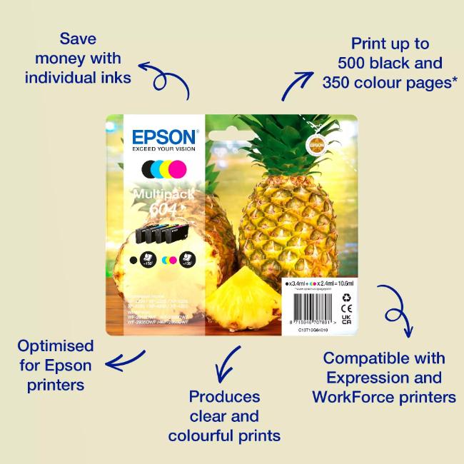Epson 604 Cyan Ink Cartridge Pineapple