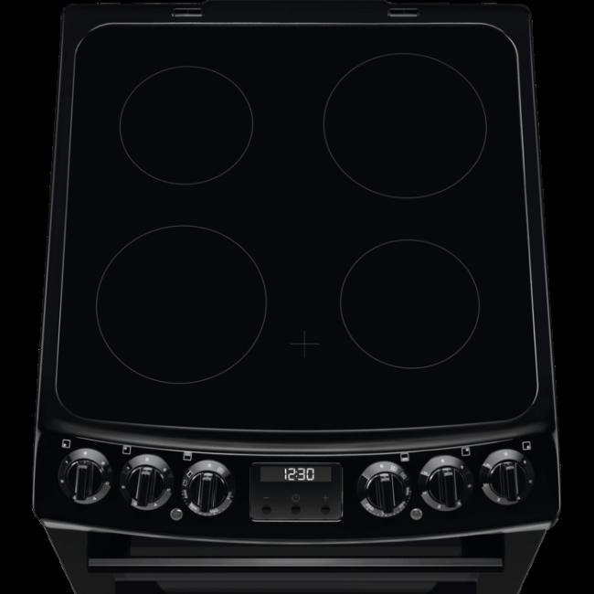 Electrolux Ceramic Cooker Black Size 55cm Double Oven Ceramic Hob