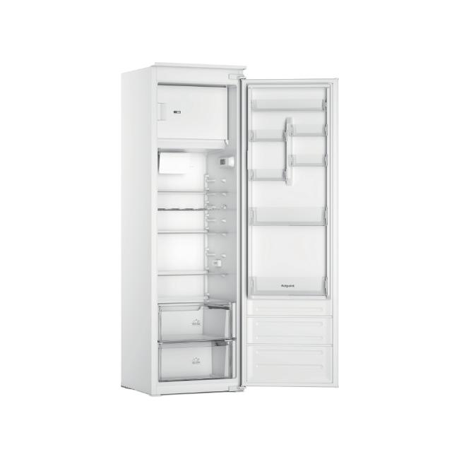 Hotpoint Integrated Fridge with Low Frost, LED Lighting, Adjustable Door Storage, Inverter Compressor, White