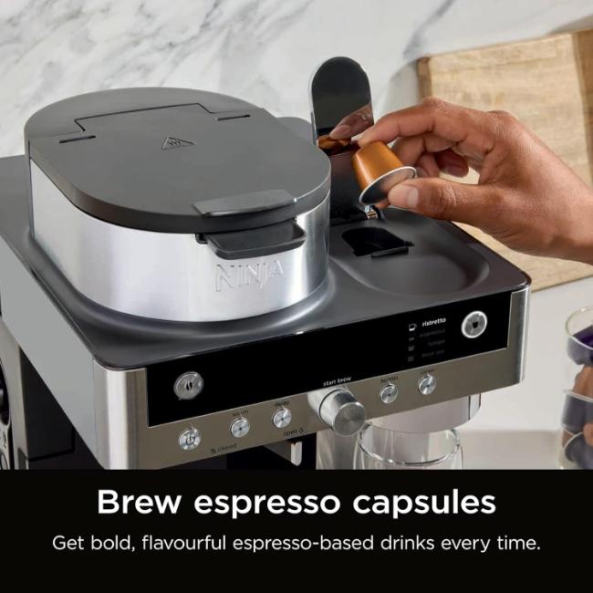 Ninja DualBrew System Coffee Machine - Filter & Espresso with Froth, Multiple Drink Sizes, 1.8L Capacity