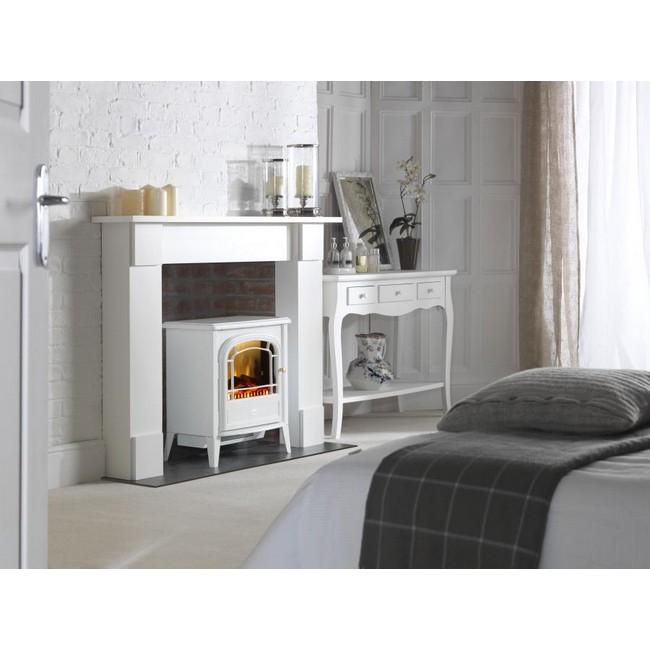 Dimplex Courchevel Electric Stove | White | Optiflame Effect | Log Effect