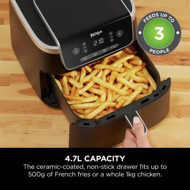 Ninja 4.7L Digital Air Fryer Black | Air Fry, Roast, Reheat, Dehydrate