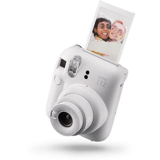 Fujifilm Instax Mini 12 Instant Camera - Clay White, Flash, Lens
