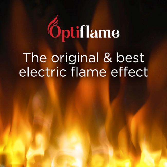Dimplex Leckford Electric Stove | Matt Black | Optiflame | 2kW Heat Output | LED Lighting | Remote Control | Log Effect
