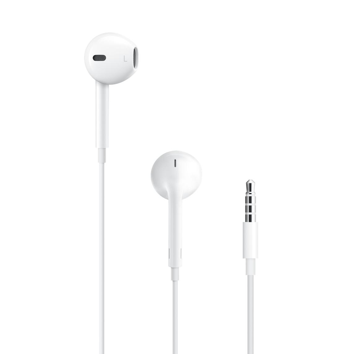 Apple EarPods In-Ear Headset with 3.5mm Jack, Remote, White - High-Quality Audio, Sweat & Water Protection, Built-in Mic