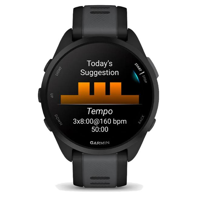 Garmin Forerunner 165 Music Smartwatch Black & Slate Grey GPS Running Watch