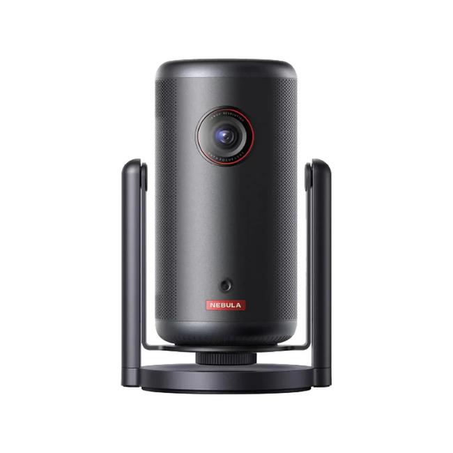 Nebula Capsule 3 Projector with Gimbal Stand - Black, 200 ANSI Lumens, 1080p Resolution, 120" Screen, Portable, LED, Autofocus, Auto Keystone, Obstacle Avoidance