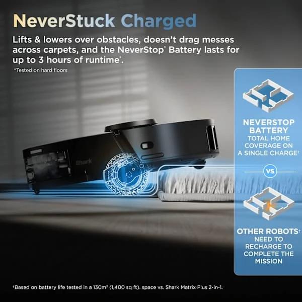 Shark ThermaCharged PowerDetect Robot Vacuum | Wet & Dry | Black | 2-in-1 | Shark