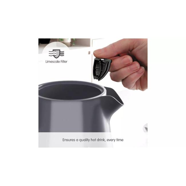 Morphy Richards Hive Grey 1.5L Kettle | 3000W | Honeycomb Pattern, Water Level Indicator, Spout, Handle