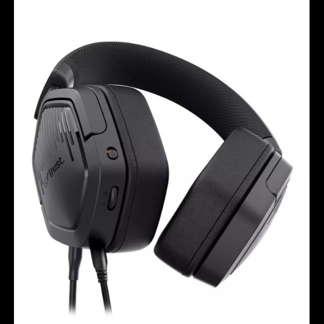 Trust GXT492 Carus Gaming Headset | Black | 50mm Drivers | Detachable Mic | Multiplatform Compatibility