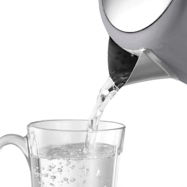 Morphy Richards Equip Grey 1.7L Kettle | 3kW Rapid Boil, Easy View Water Gauge, Removable Limescale Filter, Cord Tidy, 360 Base
