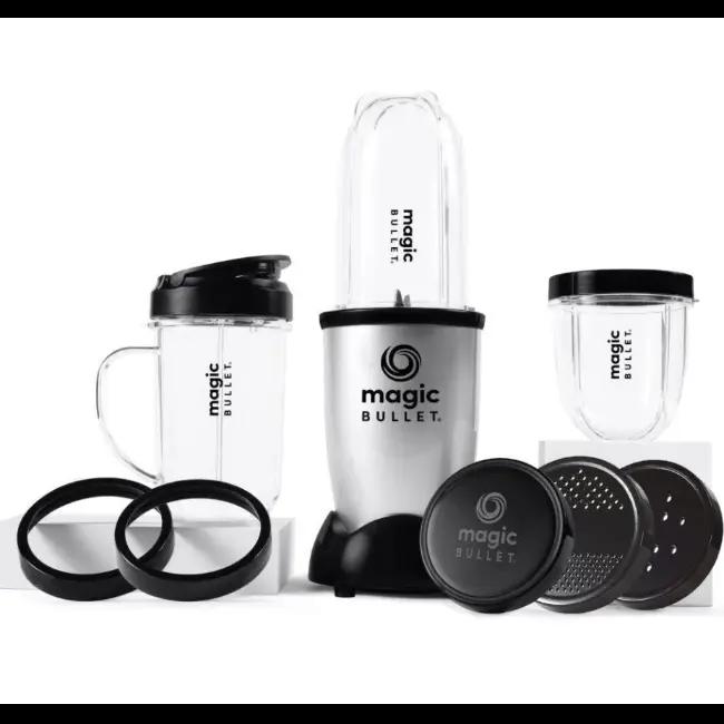 Nutri Bullet Blender | Brushed Steel | Chopping, blending, mixing, whipping, grinding, ice crushing | Cups, Lids, Attachments