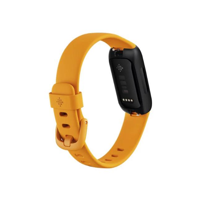 Fitbit Inspire 3 Fitness Tracker - Morning Glow, Black, Digital Display, Orange Band