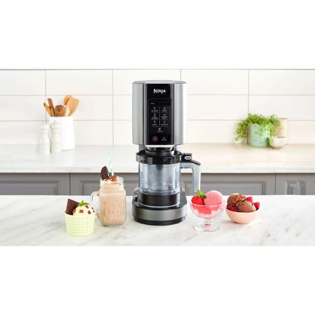 Ninja CREAMi Ice Cream & Frozen Dessert Maker - Black & Silver | 7 Programs, Ice Cream, Sorbet, Smoothie Bowl, Gelato, Milkshake, Light Ice Cream, Mix-In