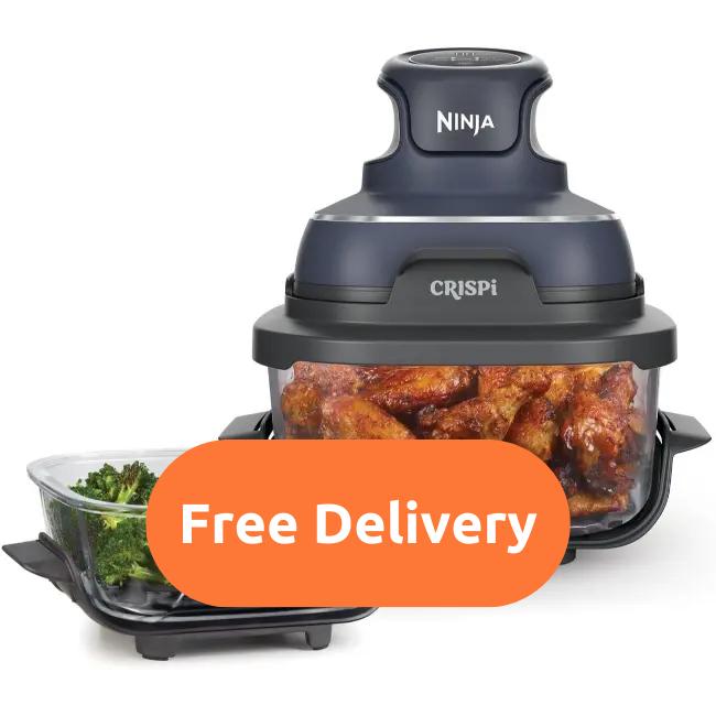 Ninja CRISPi Air Fryer | Glass Container, Crisper Plate