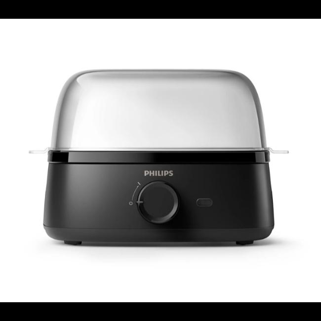 Philips Egg Cooker 3000 Series Black with Clear Lid, 6 eggs capacity, 400 W power, Poached accessory