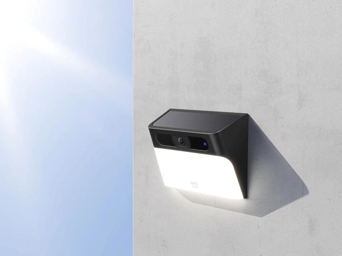Eufy Solar Powered 2K Wall Light Camera with Solar Panel and Camera