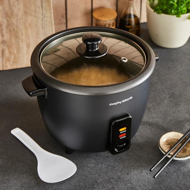 Morphy Richards 8 Cup 1.5L 500W Rice Cooker & Steamer with Keep Warm, Non-stick, Dishwasher Safe Lid, Control Panel