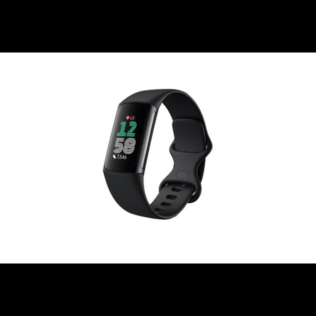 Fitbit Charge 6 Fitness Tracker Obsidian Black | Heart Rate, GPS, Sleep, Exercise Modes, 7-Day Battery Life