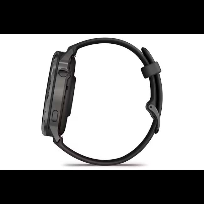 Garmin Venu 4 41mm Smartwatch Black Slate AMOLED Display Silicone Strap Stainless Steel Bezel 5 ATM Water Rating Health Fitness GPS