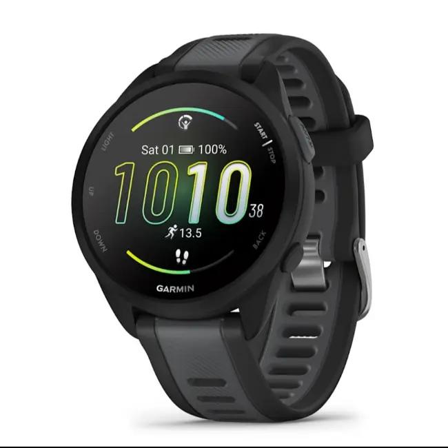 Garmin Forerunner 165 Smartwatch Black and Slate Grey 43mm GPS Heart Rate Touchscreen