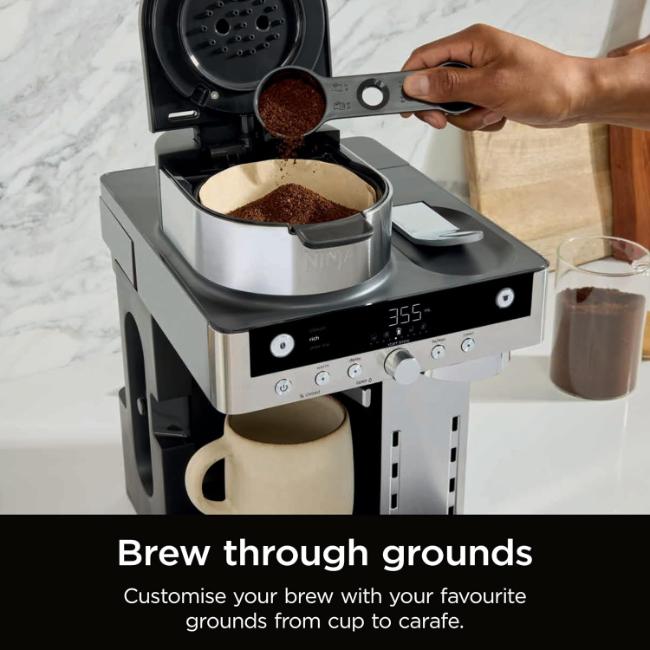 Ninja DualBrew System Coffee Machine - Filter & Espresso with Froth, Multiple Drink Sizes, 1.8L Capacity