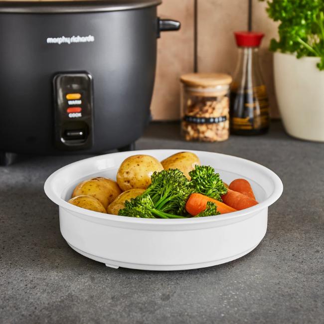 Morphy Richards 8 Cup 1.5L 500W Rice Cooker & Steamer with Keep Warm, Non-stick, Dishwasher Safe Lid, Control Panel
