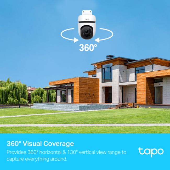 TP-Link Outdoor Pan/Tilt WiFi Security Camera - 1080p Full HD, Night Vision, 360° Coverage