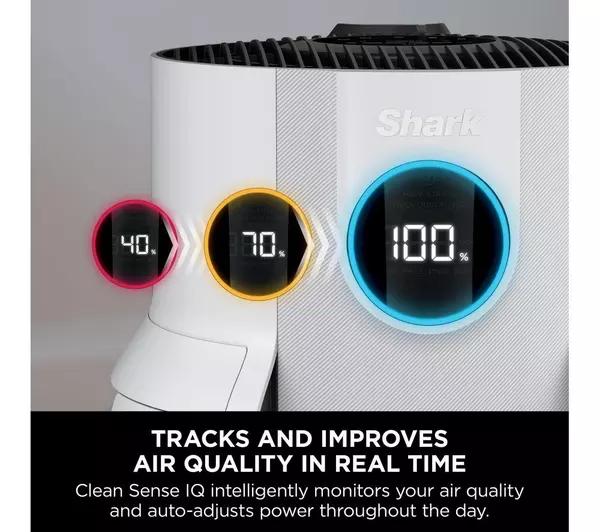 Shark NeverChange5 Air Purifier - Grey | HEPA, Odour Control, Clean Sense IQ, LED Screen