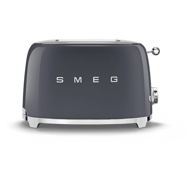 Smeg Retro Slate Grey 2 Slice Toaster | Lever Buttons Control knobs