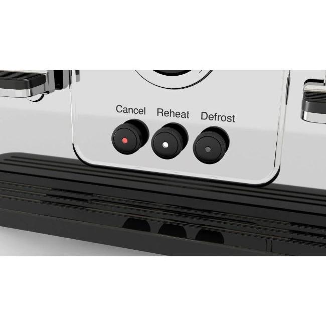 Morphy Richards 4 Slice Toaster Cream - Defrost, Reheat, Variable Browning, Cancel, High-Lift, Removable Crumb Tray, Cord Tidy, 1800W, Stainless Steel