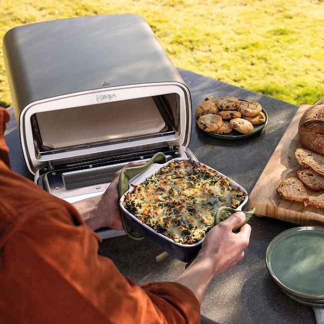Ninja Artisan Electric Outdoor Pizza Oven & Air Fryer - Grey, Pizza, Bake, Air Fry & Prove, Free Delivery