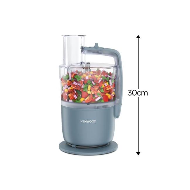 Kenwood MultiPro Go Food Processor - Grey / Storm Blue | 1.3 Litre, Slice, Grate, Knead Dough, Chop, Puree