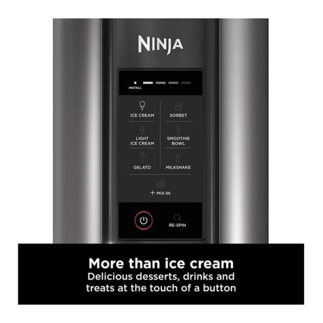 Ninja CREAMi Ice Cream & Frozen Dessert Maker - Black & Silver | 7 Programs, Ice Cream, Sorbet, Smoothie Bowl, Gelato, Milkshake, Light Ice Cream, Mix-In