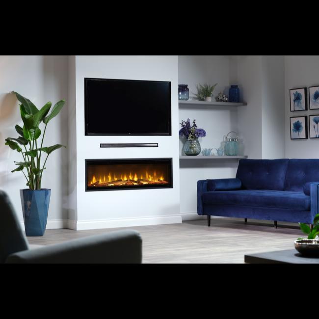 Dimplex Ignite Evolve 50" Wall Fire 2kw Black with Optiflame Technology and Log Set
